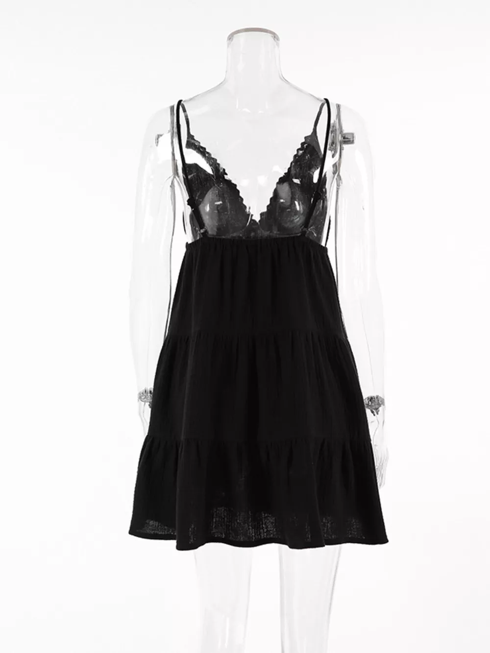 V-Neck Tiered Mini Dress, image 9