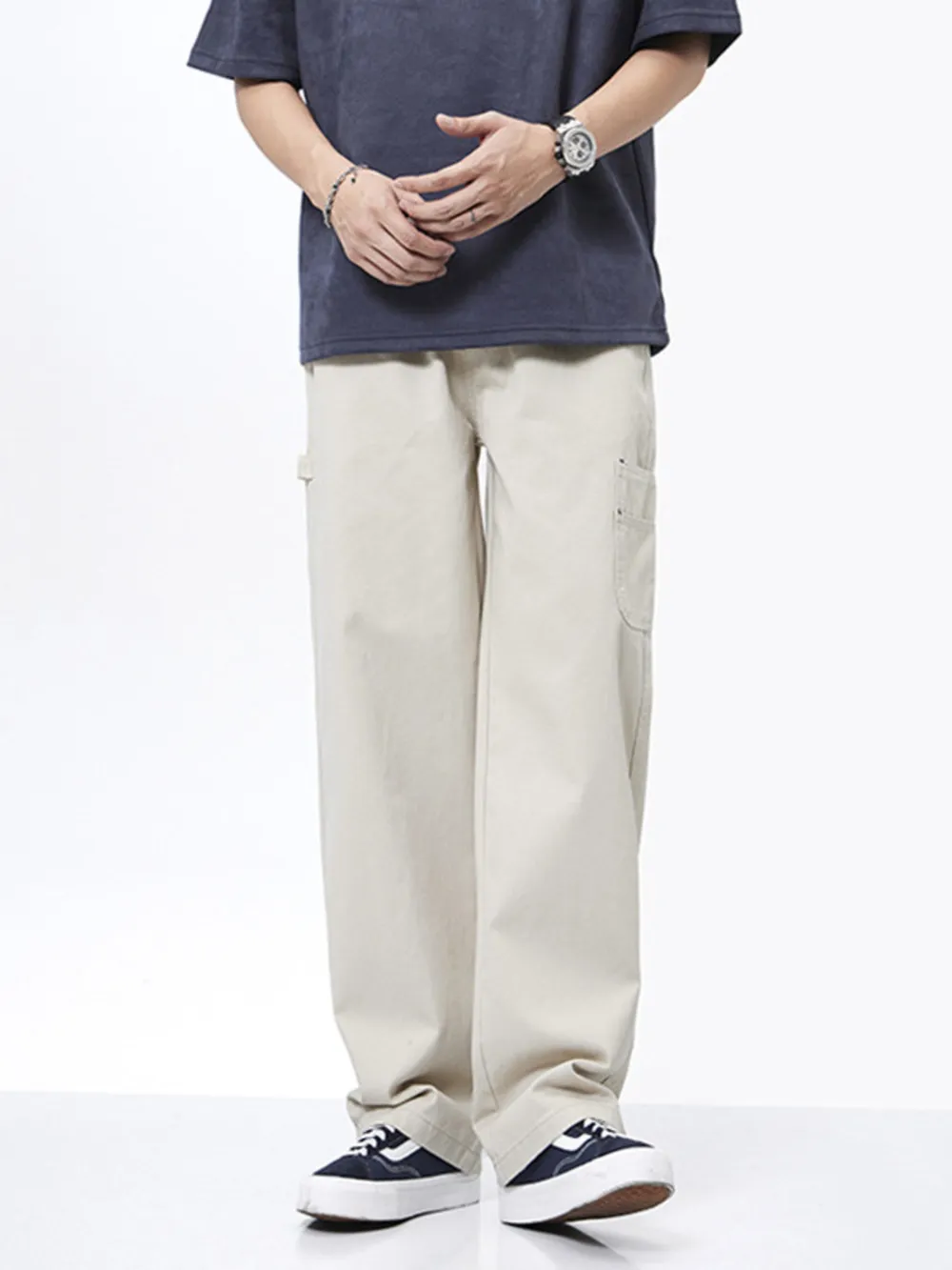Men's Plus Size Wide Leg Pants