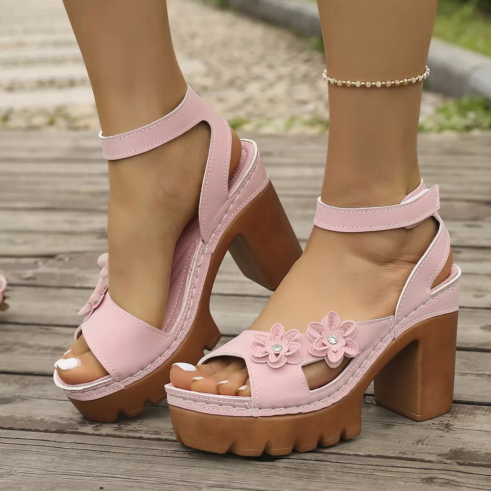 Open Toe Block Heels Sandals, image 8