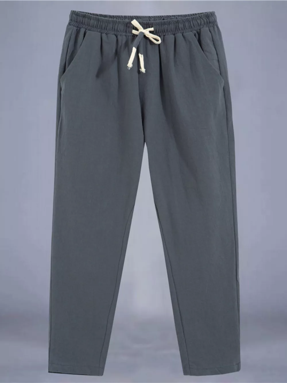 Men's Plus Size Drawstring Loose Fit Pants, image 3
