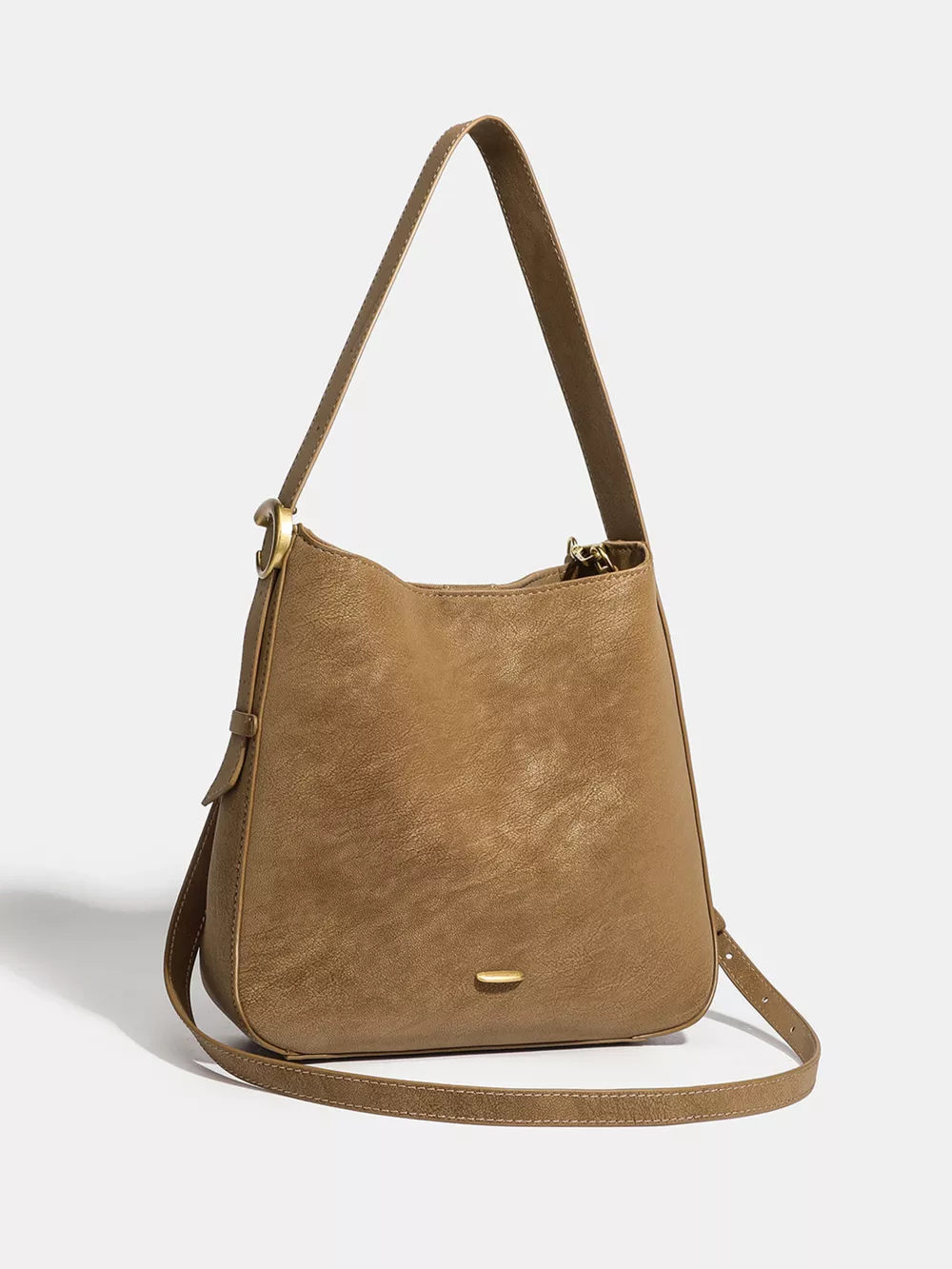 Casual Faux Leather Shoulder Bag