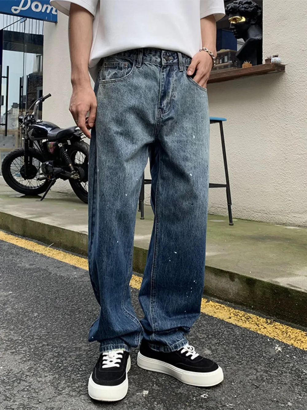 Men's Full Size Wide Leg Jeans Plus Size, image 2