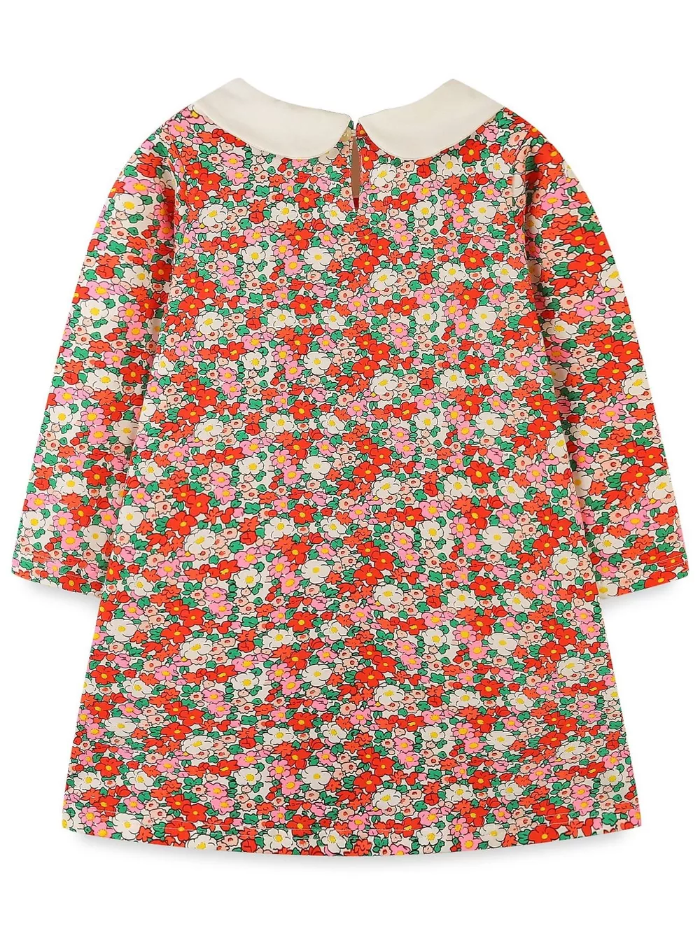 Children's Floral Print Long Sleeve Peter Pan Collar Dress, image 2