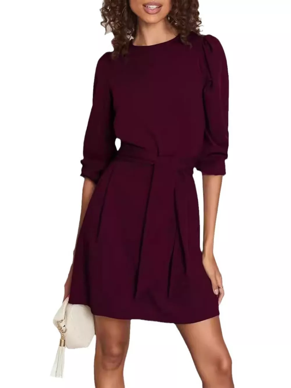 Tie-Waist Mini Dress, image 9