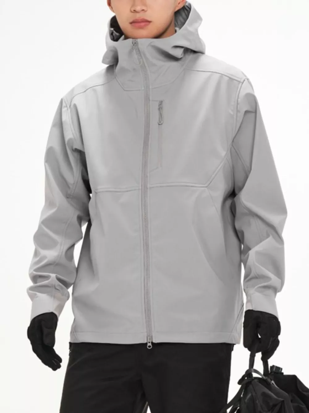 Men's Full Size Zip Up Long Sleeve Jacket Plus Size, image 2