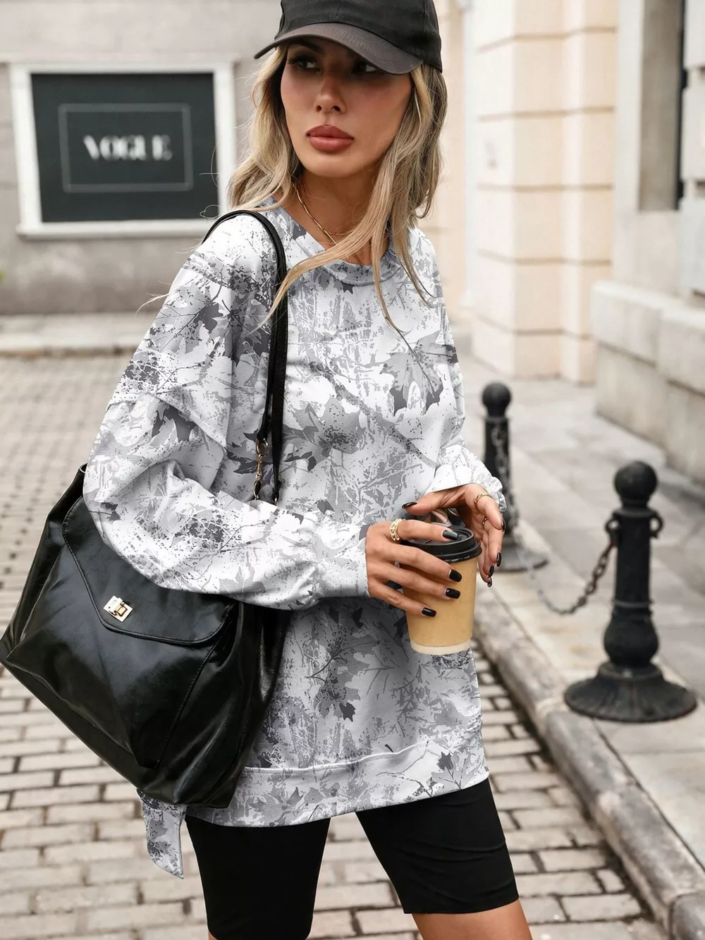 Printed Round Neck Sweatshirt, image 5
