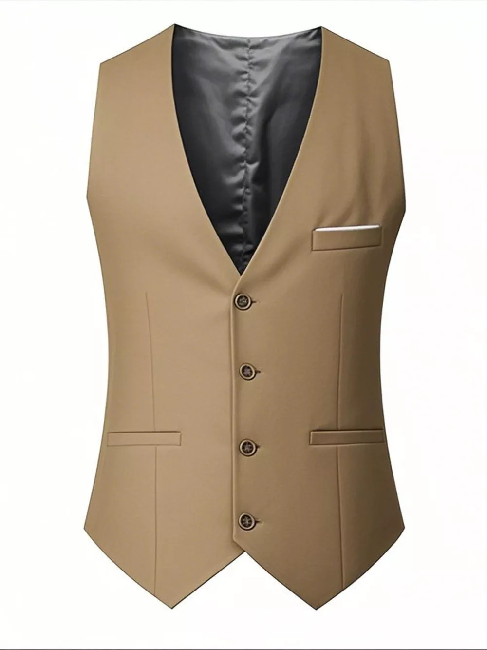 Men's Plus Size Classic Fit Button Up Vest, image 5