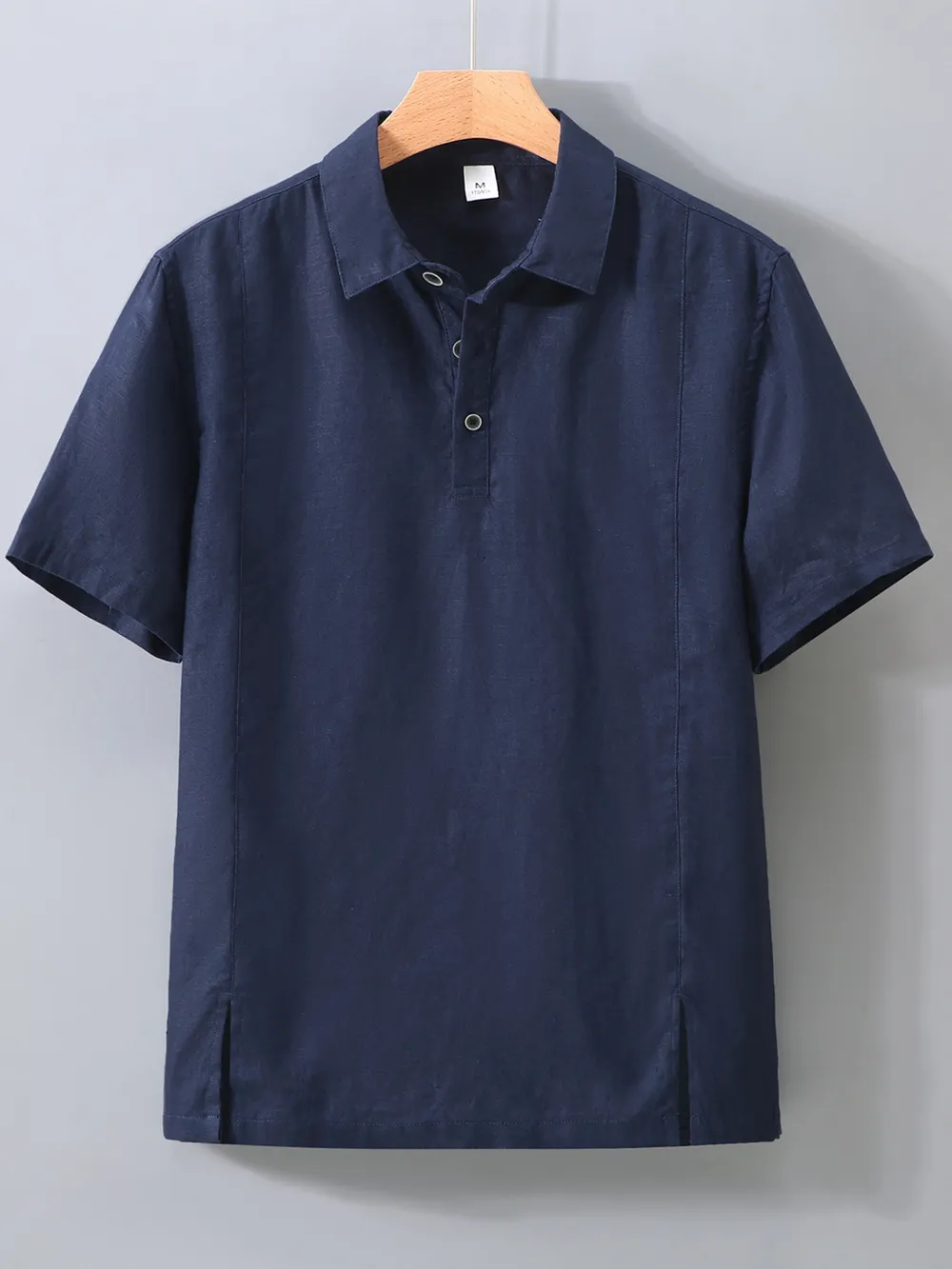 Men's Plus Size Button Detail Short Sleeve Polo, image 7