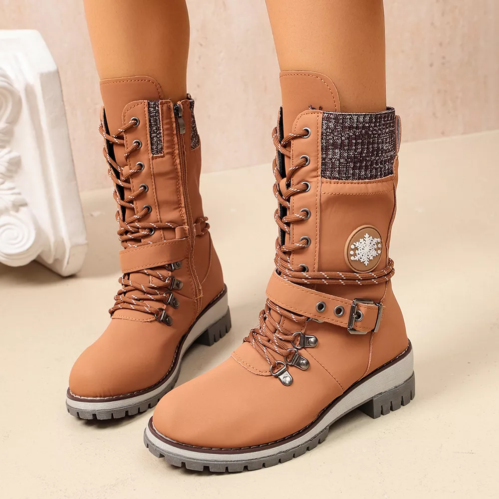 Round Toe Lace Up Boots, image 12