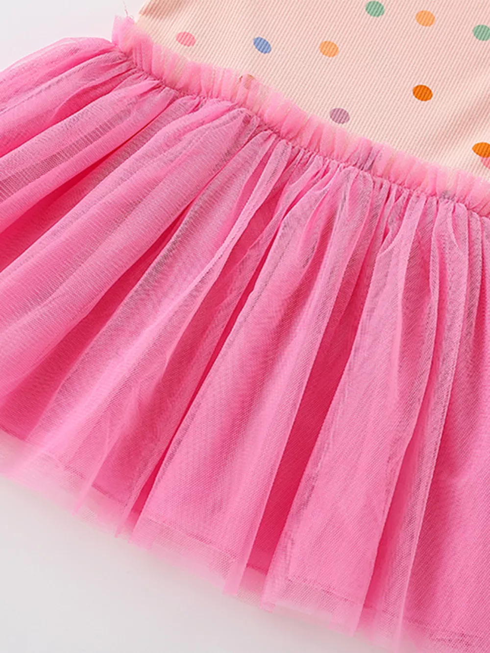 Children's Cute Polka Dot Tulle Party Dress, image 3