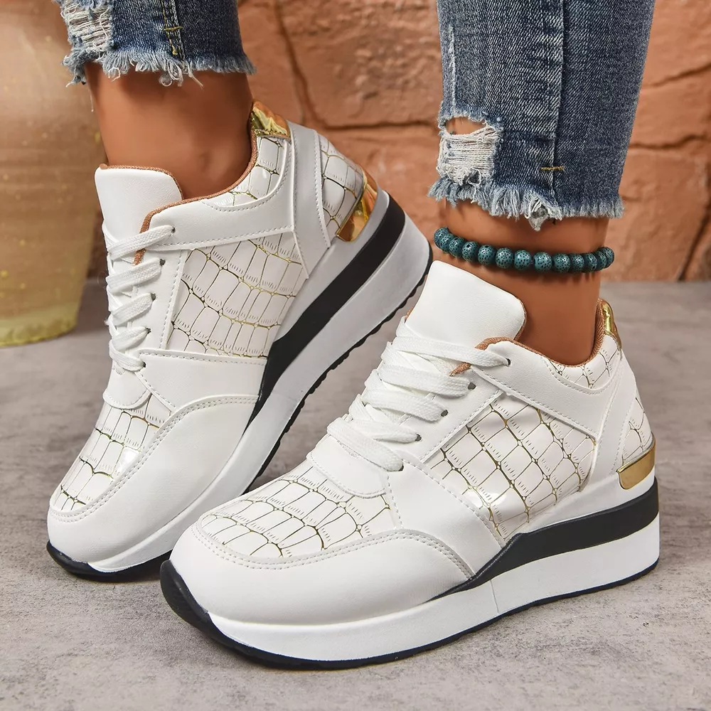 Lace Up Round Toe Sneakers, image 6
