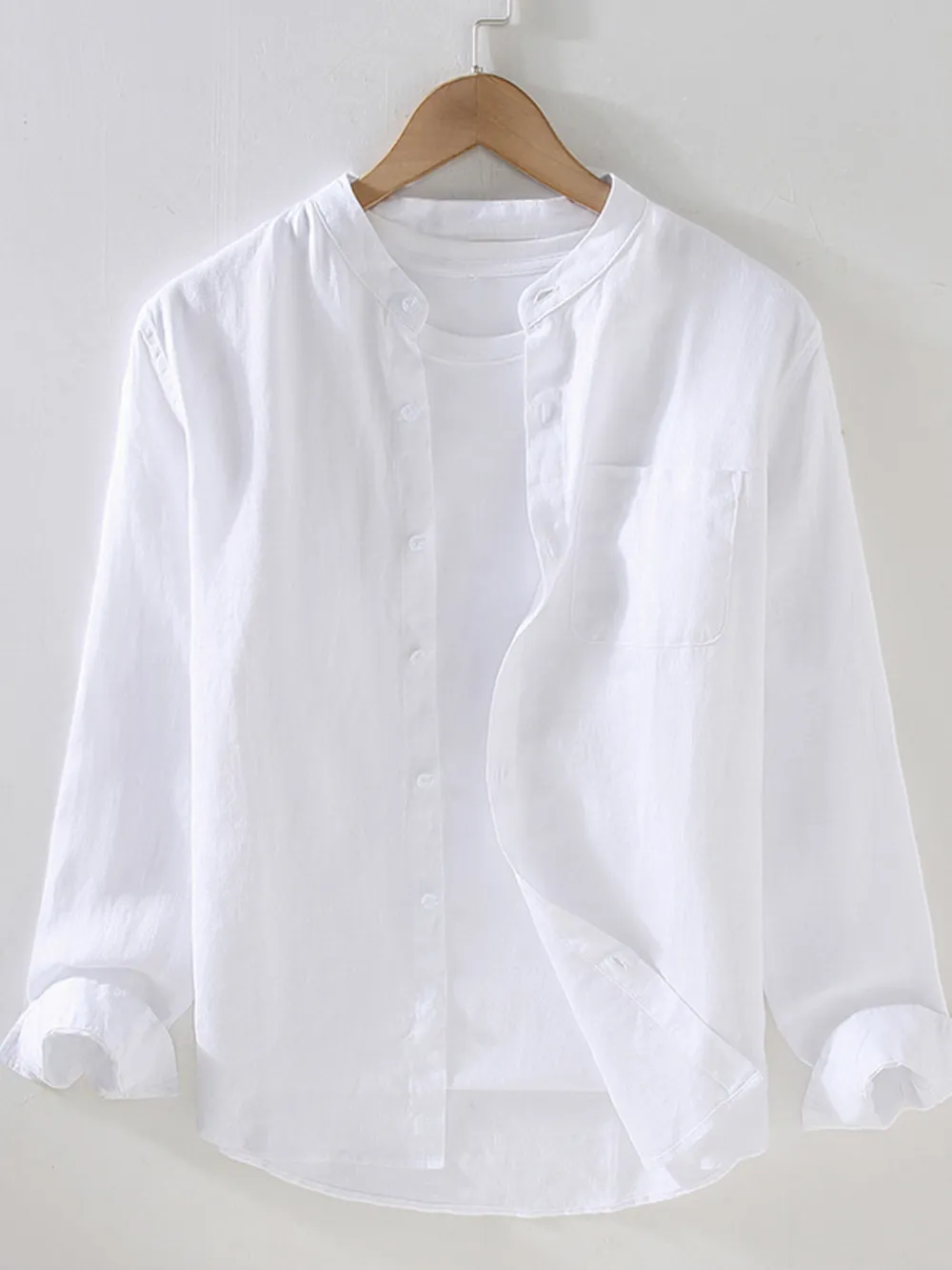 Men's Full Size Button Up Long Sleeve Shirt Plus Size, image 3