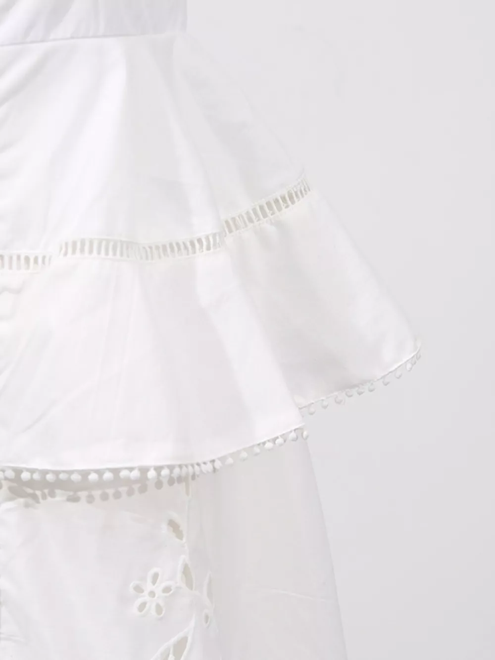 Sleeveless Eyelet Embroidered Button-Down Midi Dress, image 12