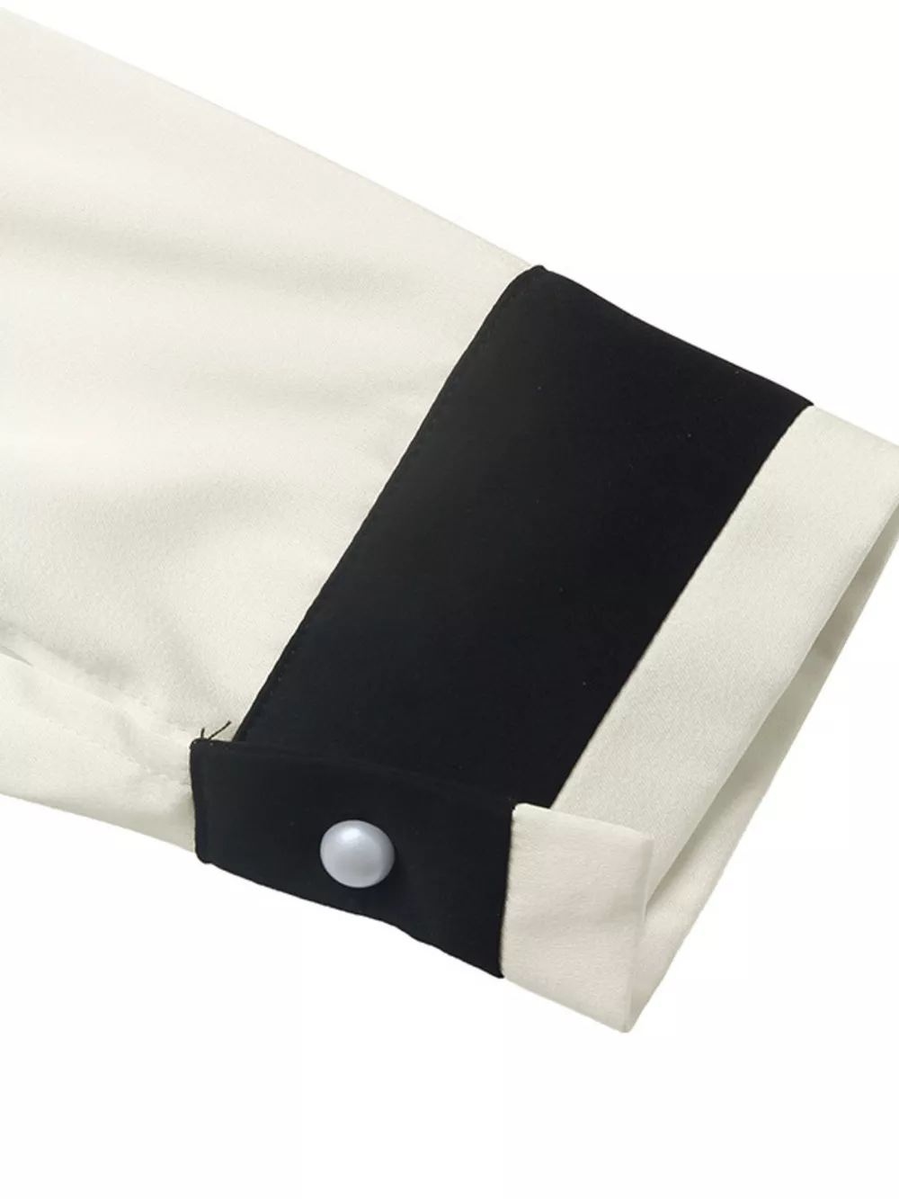 Contrast Trim V-Neck Blouse, image 10