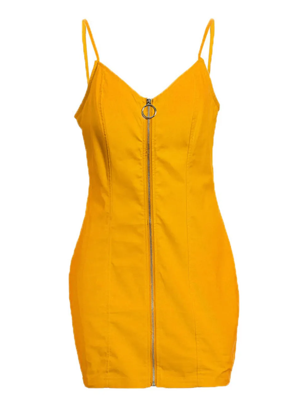 Full Size Zip-Front Bodycon Mini Dress Plus Size, image 9