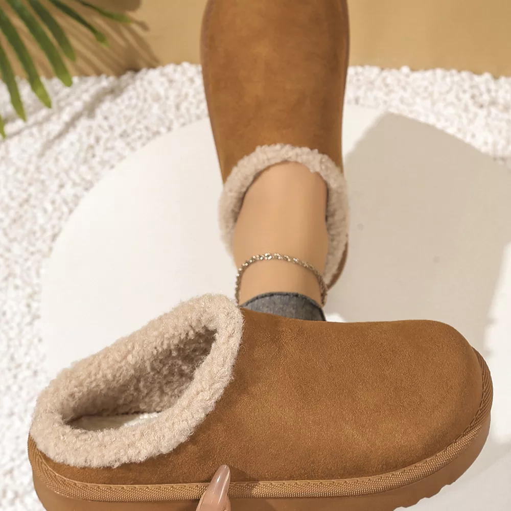 Plush Lined Round Toe Slippers, image 12