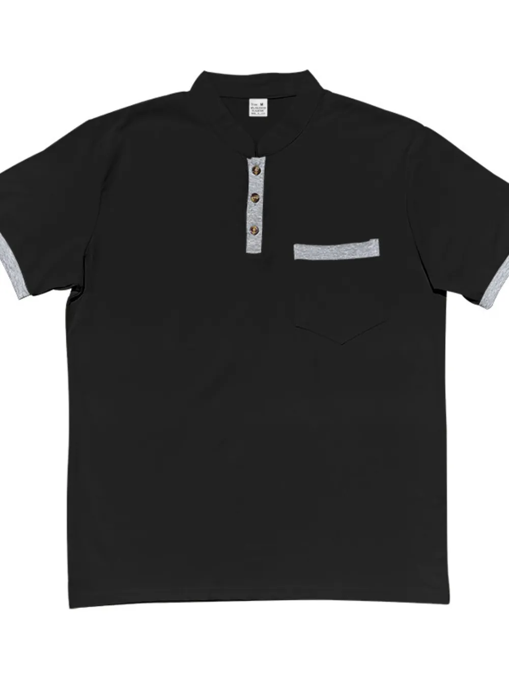 Men's Full Size Button Detail Short Sleeve Top Plus Size, image 14