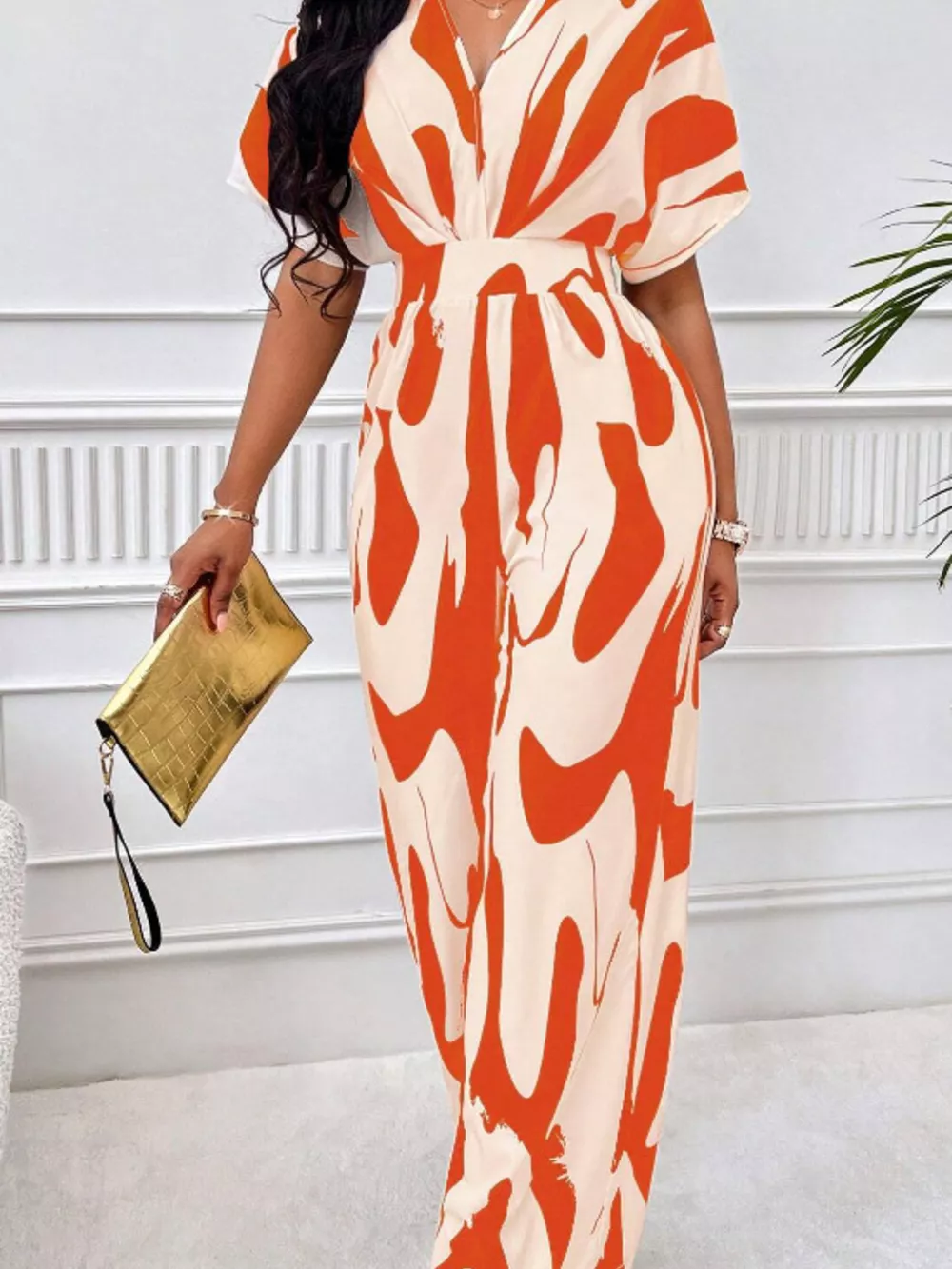 Abstract Print Wide-Leg Jumpsuit, image 14