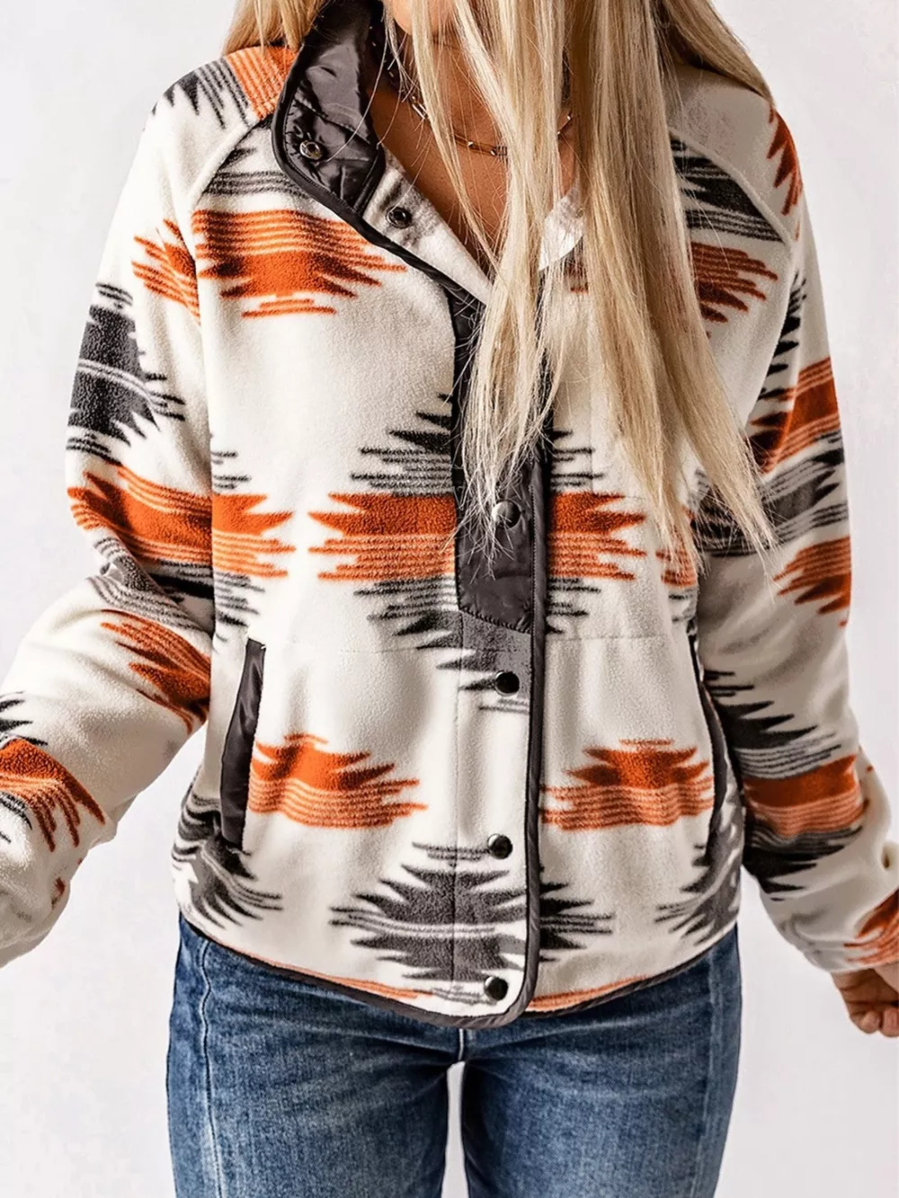 Geometric Snap Down Jacket, image 3