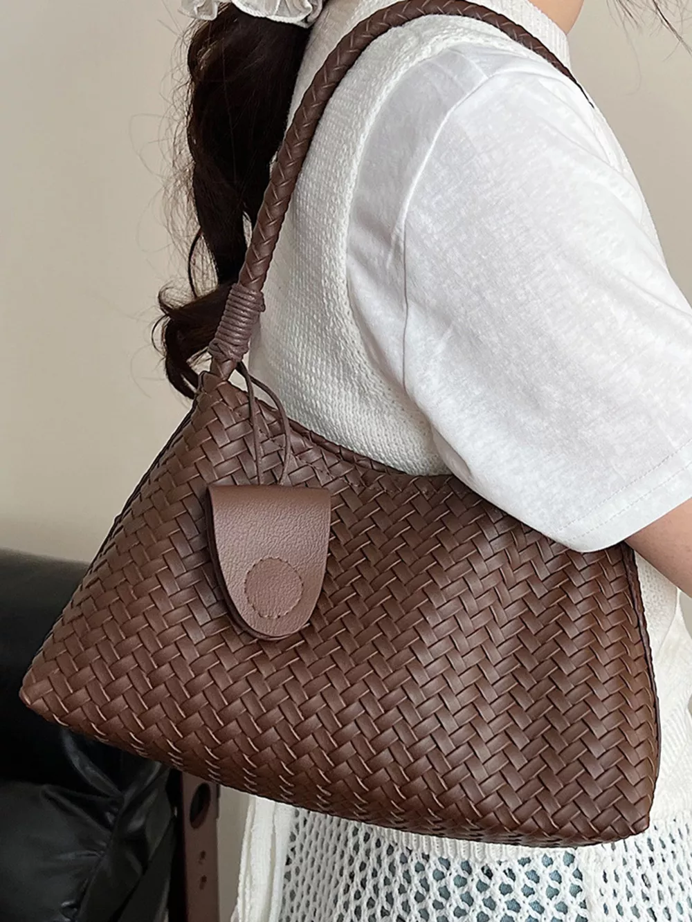 Woven Lightweight Shoulder Bag, image 12