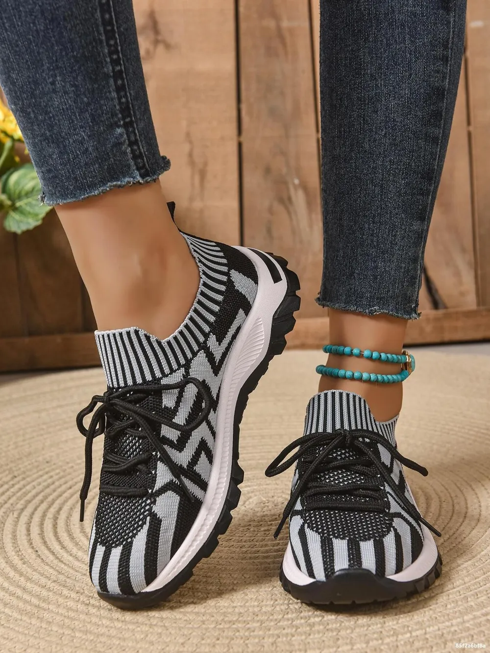 Mesh Knit Lace Up Athletic, image 25
