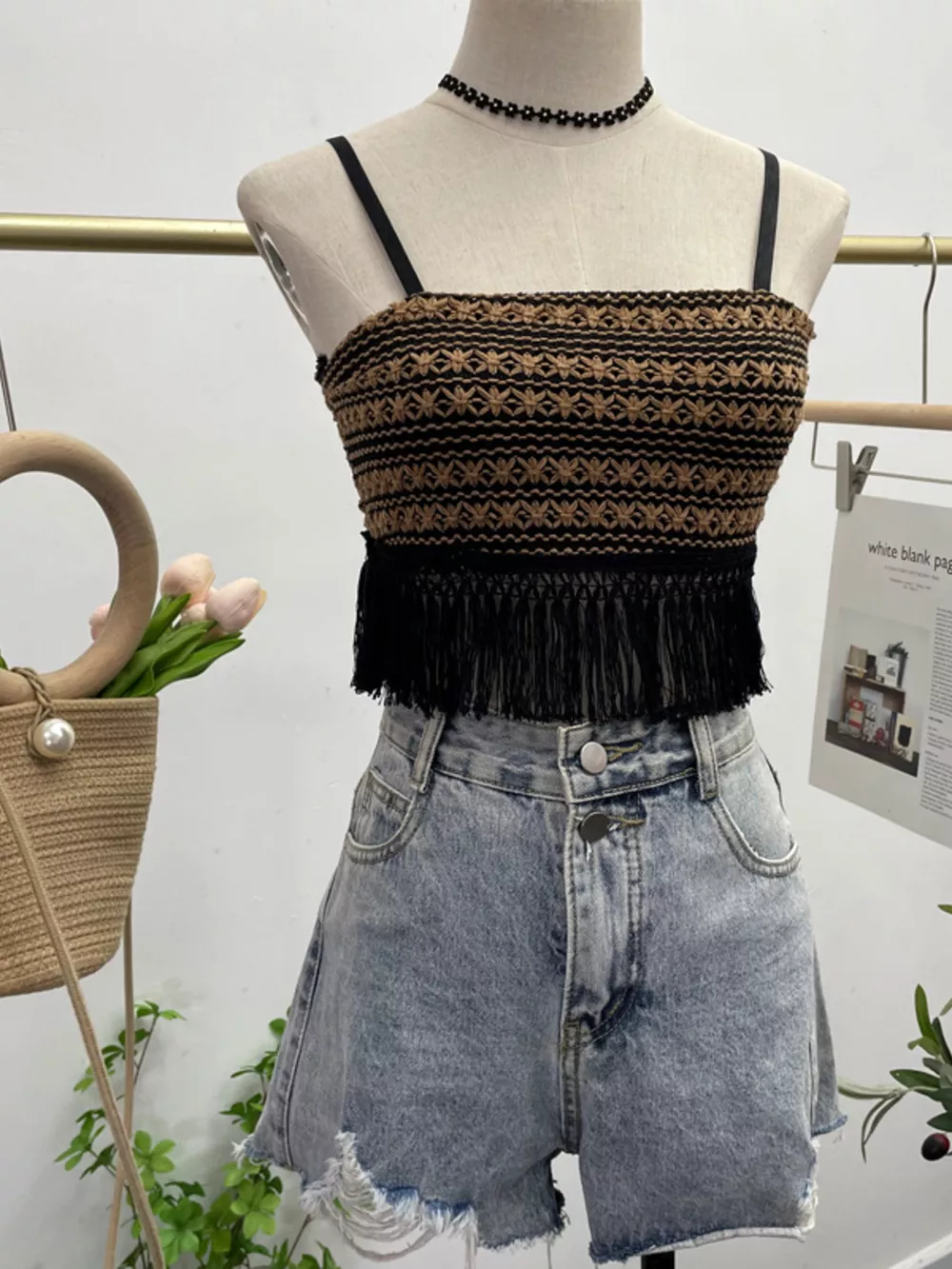 Fringe Knit Cami, image 3