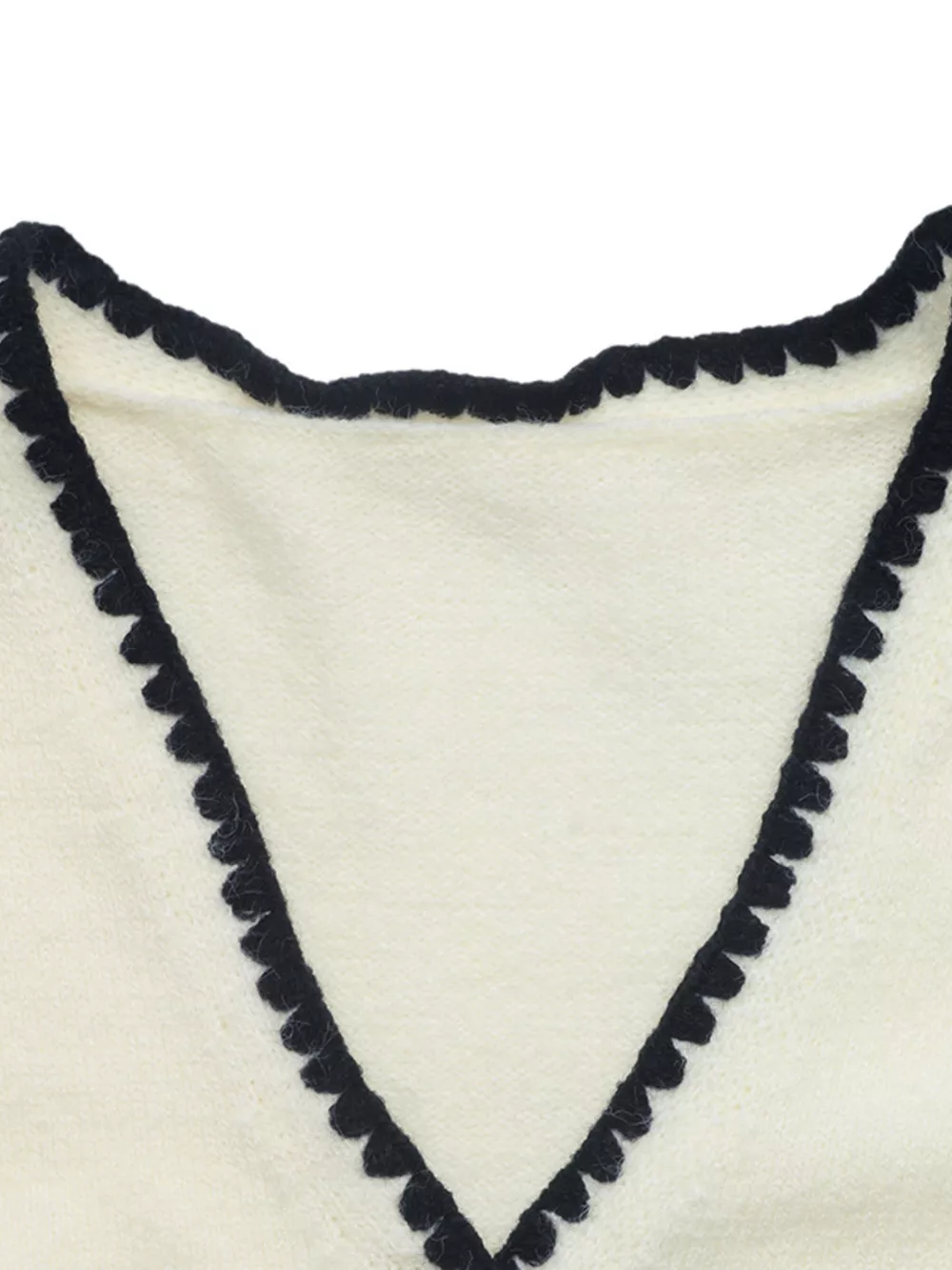 Contrast Trim V-Neck Button-Down Cardigan, image 11