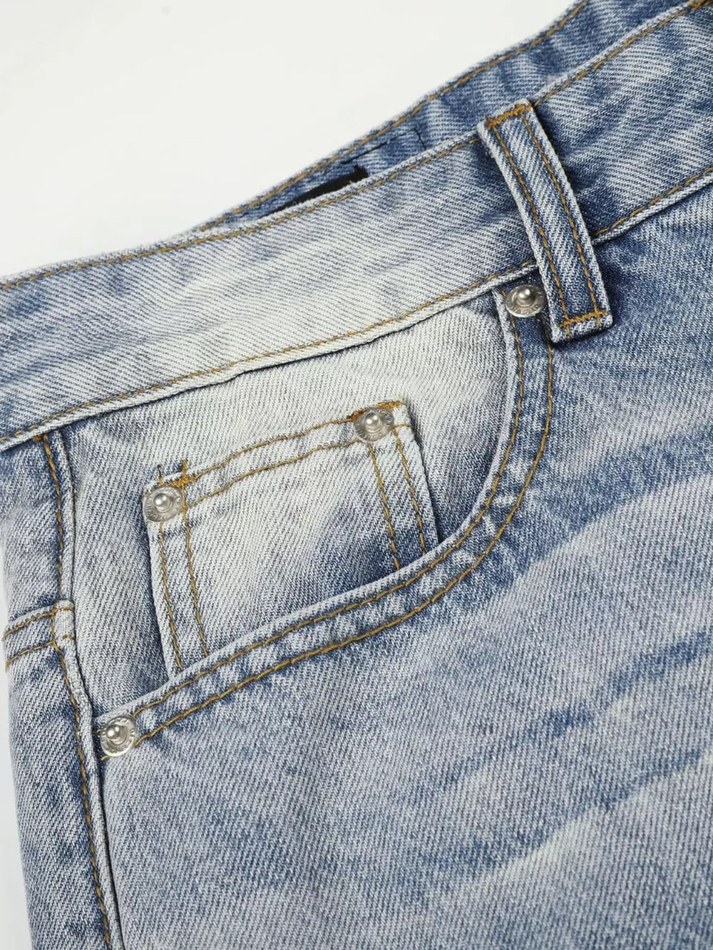 Men's Washed Wide Leg Jeans, image 5