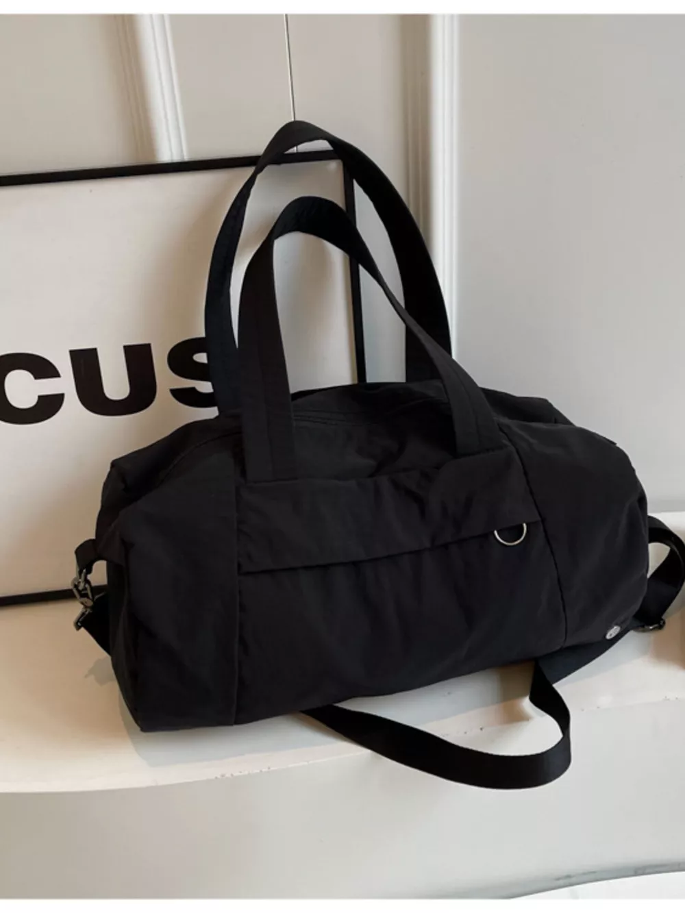Solid Color Lightweight Travel Duffel Bag