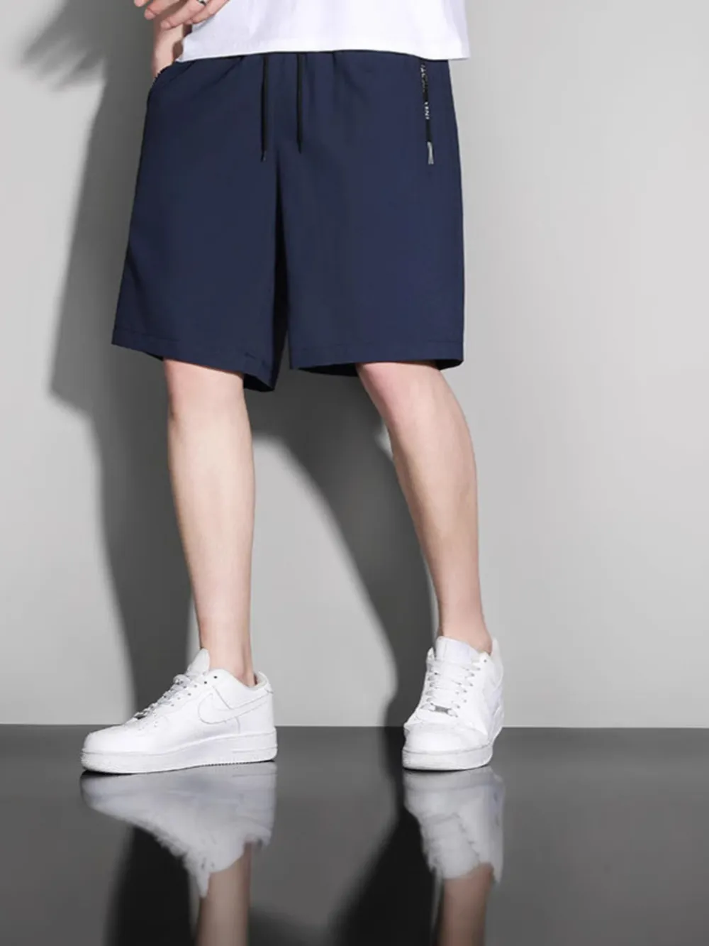 Men's Plus Size Drawstring Shorts with Pockets, image 4