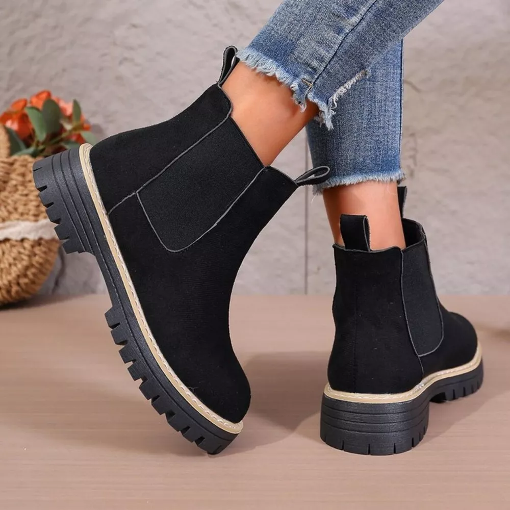 Round Toe Platform Boots, image 6