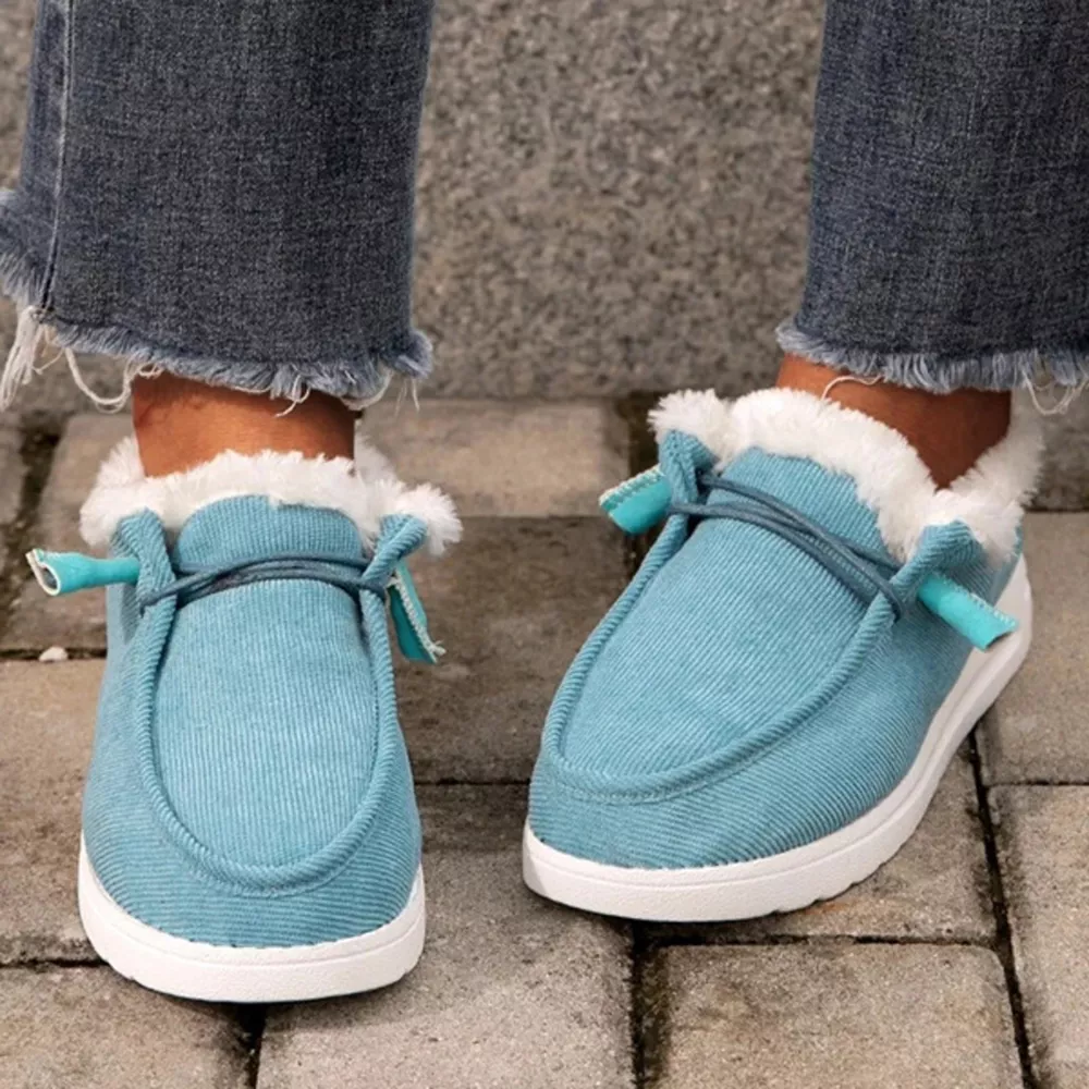 Fuzzy Lined Corduroy Slip-Ons, image 11