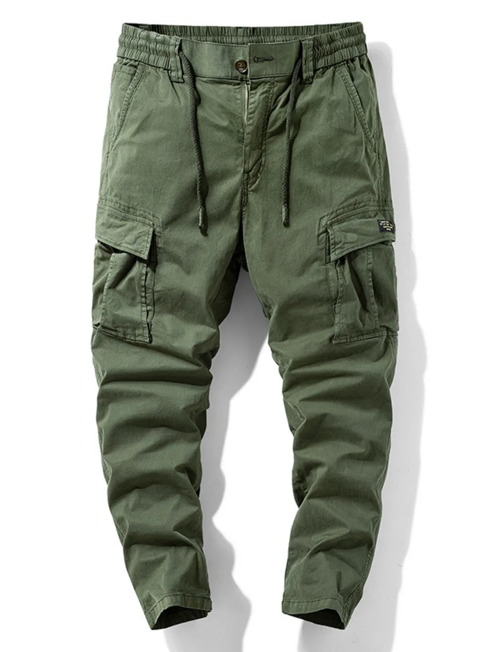 Men's Cargo Pants with Drawstring Waist