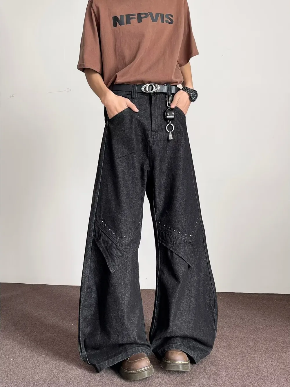 Men's Full Size Wide Leg Jeans Plus Size, image 3