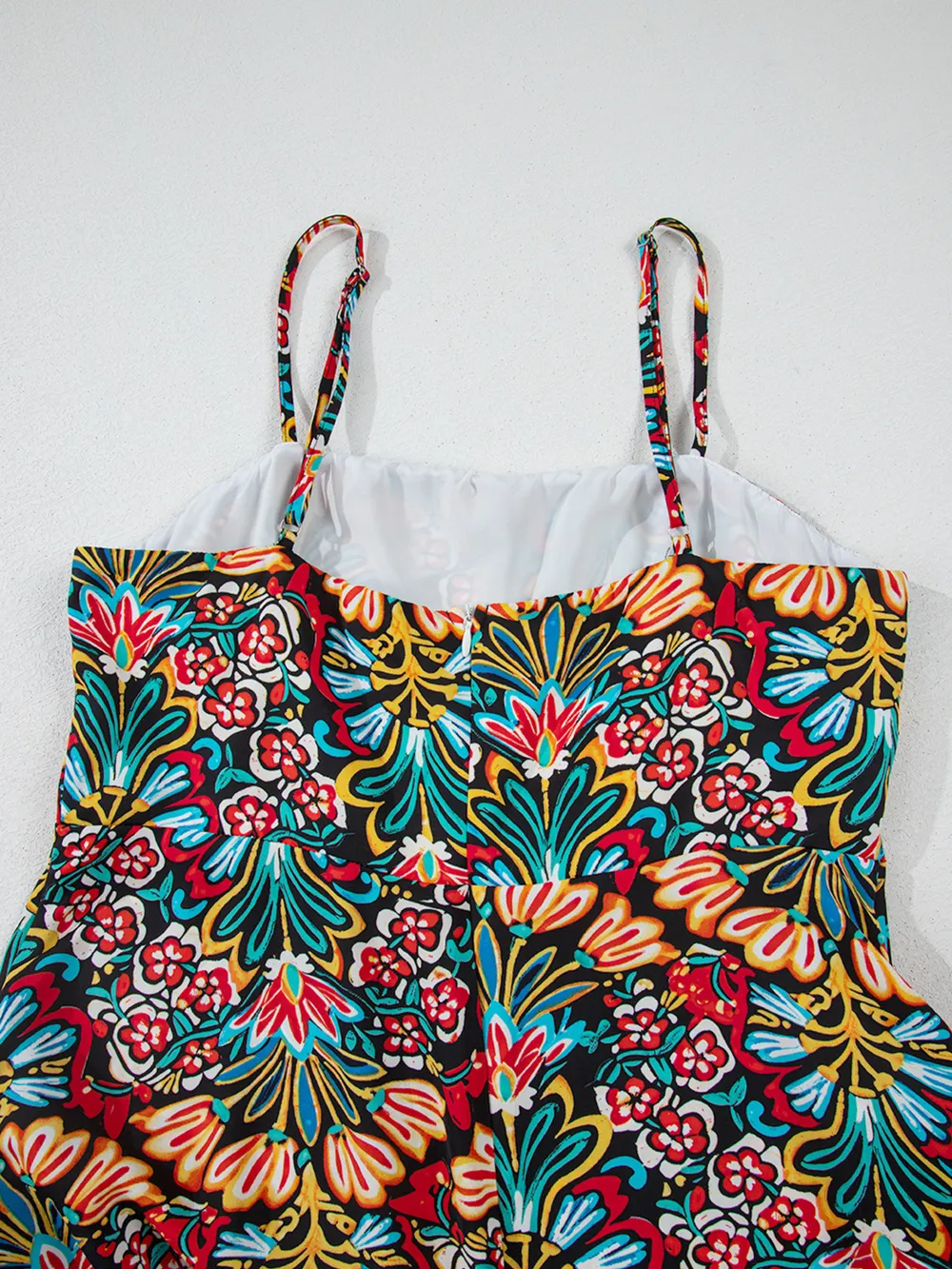 Floral Print Thin Straps High Waist Maxi Dress, image 10