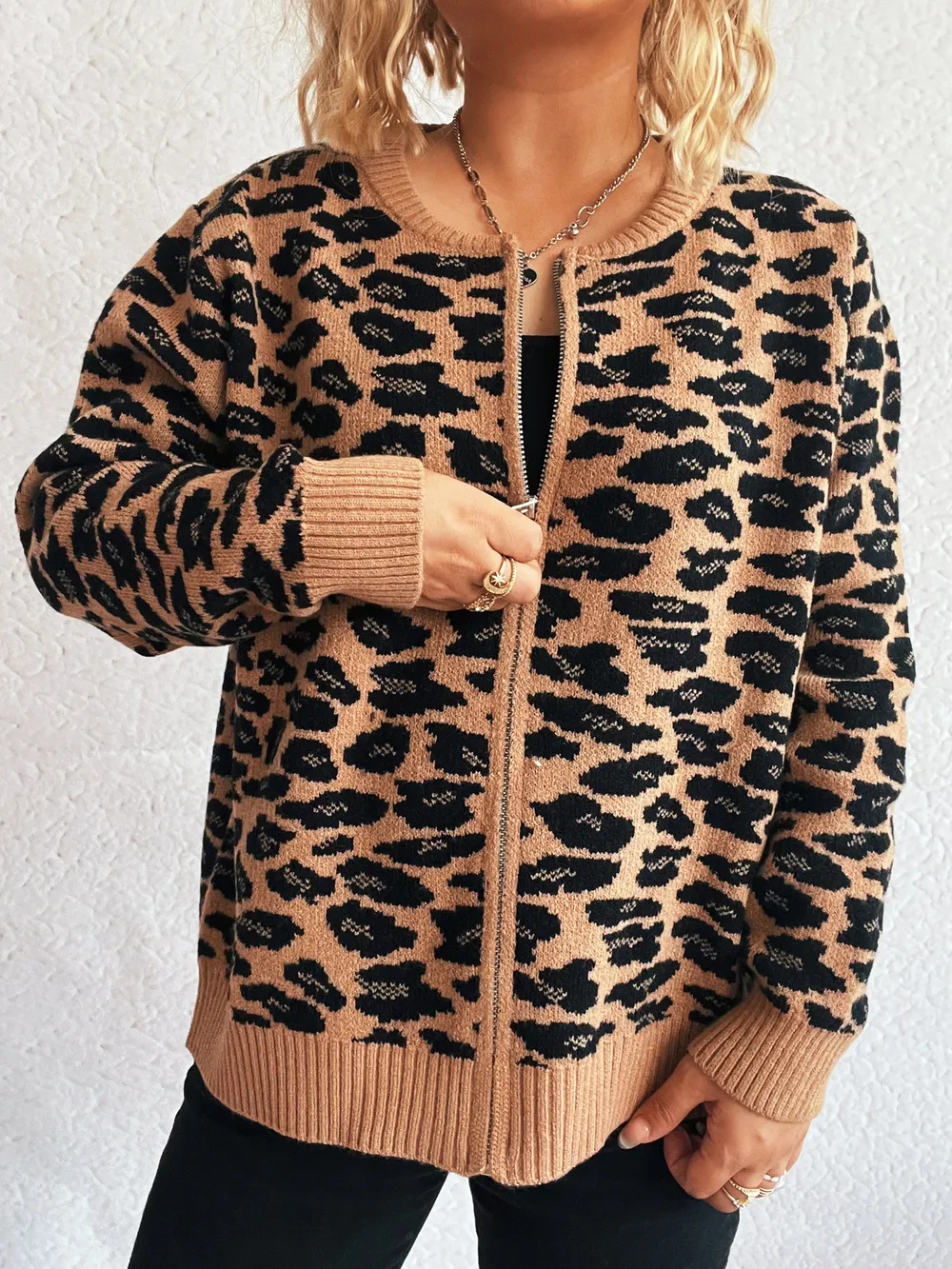 Zip Up Long Sleeve Cardigan, image 26