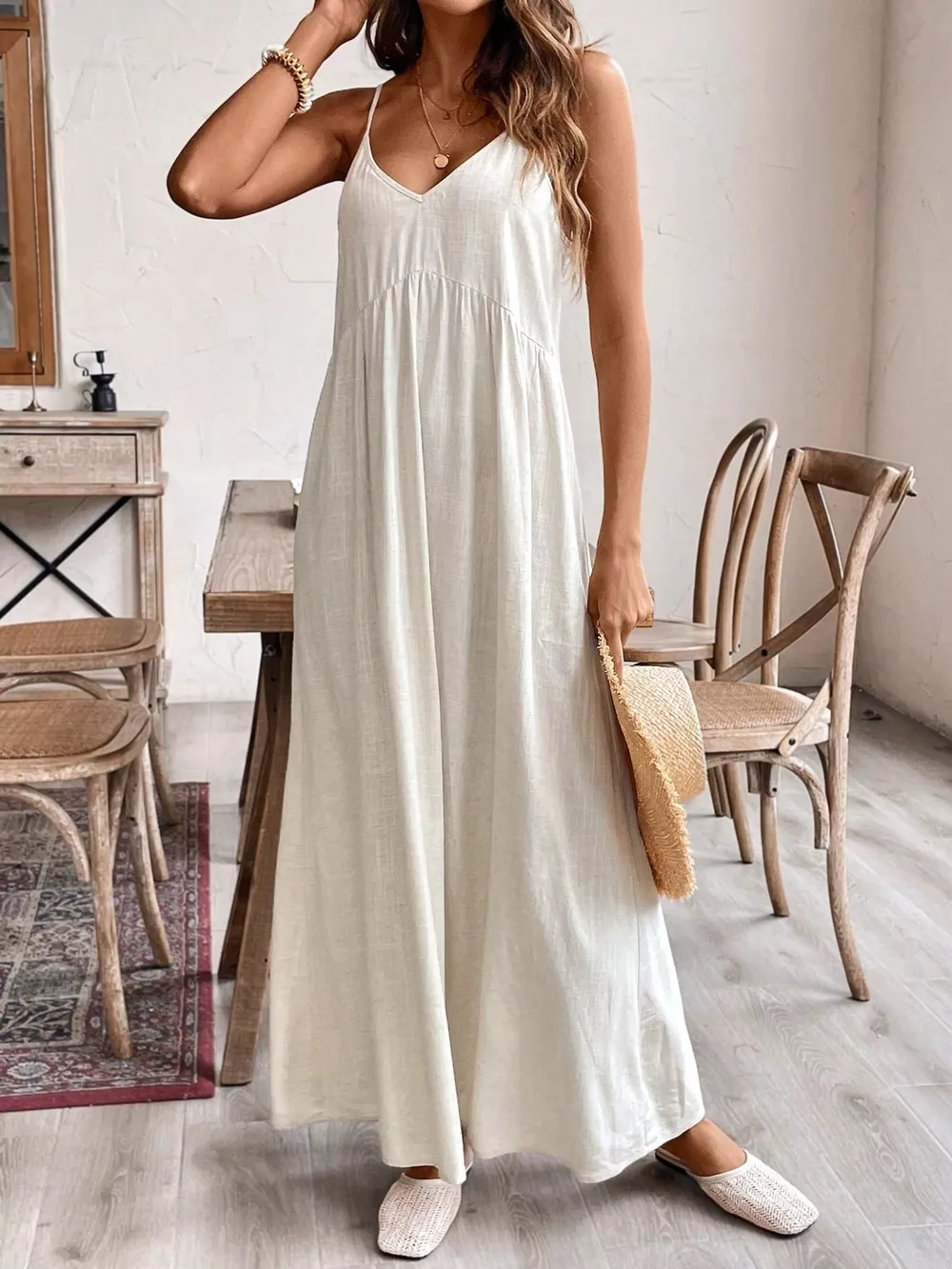 Casual Spaghetti Strap Maxi Dress, image 2