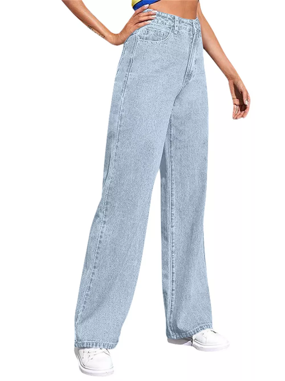 Full Size High-Waisted Wide-Leg Jeans Plus Size, image 7