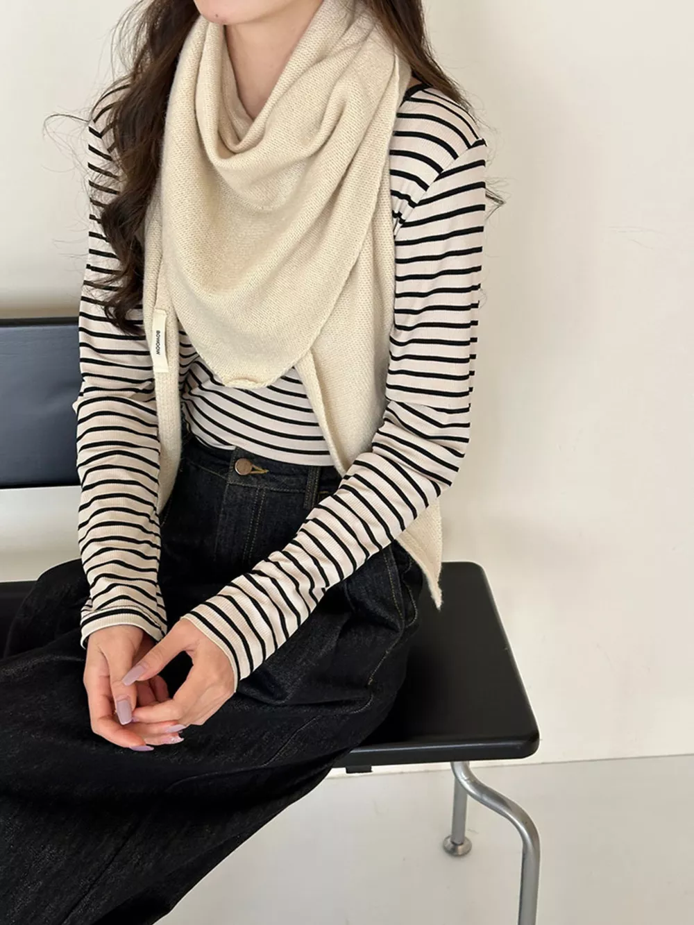 Knitted Solid Color Scarf, image 5