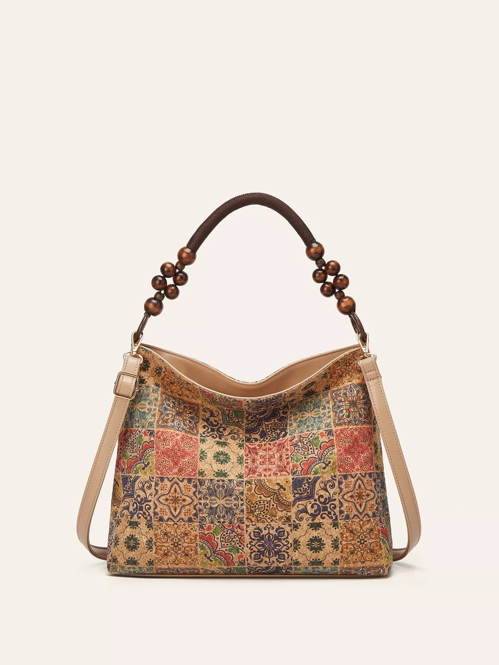 Bohemian Geometric Pattern Hobo Handbag, image 6
