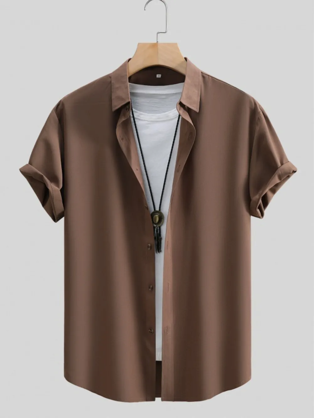 Men's Button Up Short Sleeve Shirt, image 7