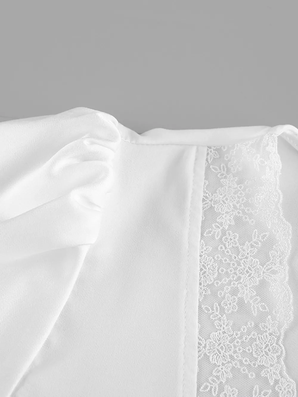 Lace Detail Short Sleeve Top and Skirt Set, image 11