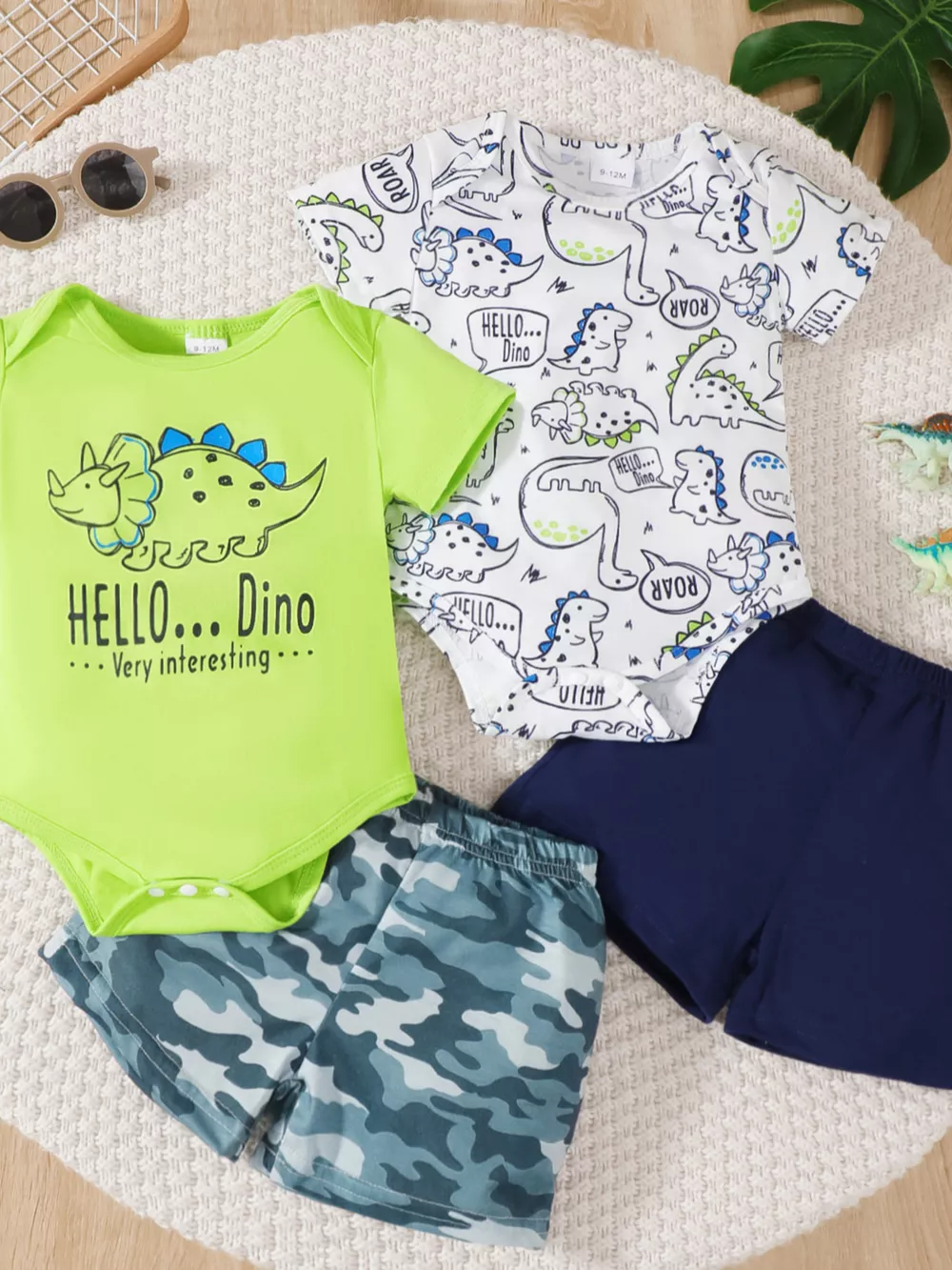 2 Piece Dino-Themed Baby Outfit Set, image 4