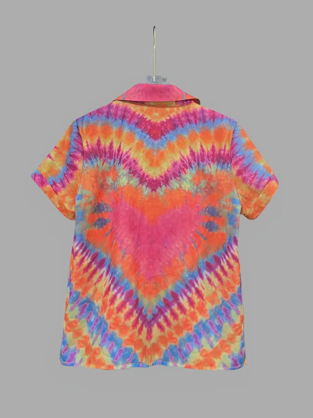 Tie-Dye Short Sleeve Button-Up Shirt, image 3