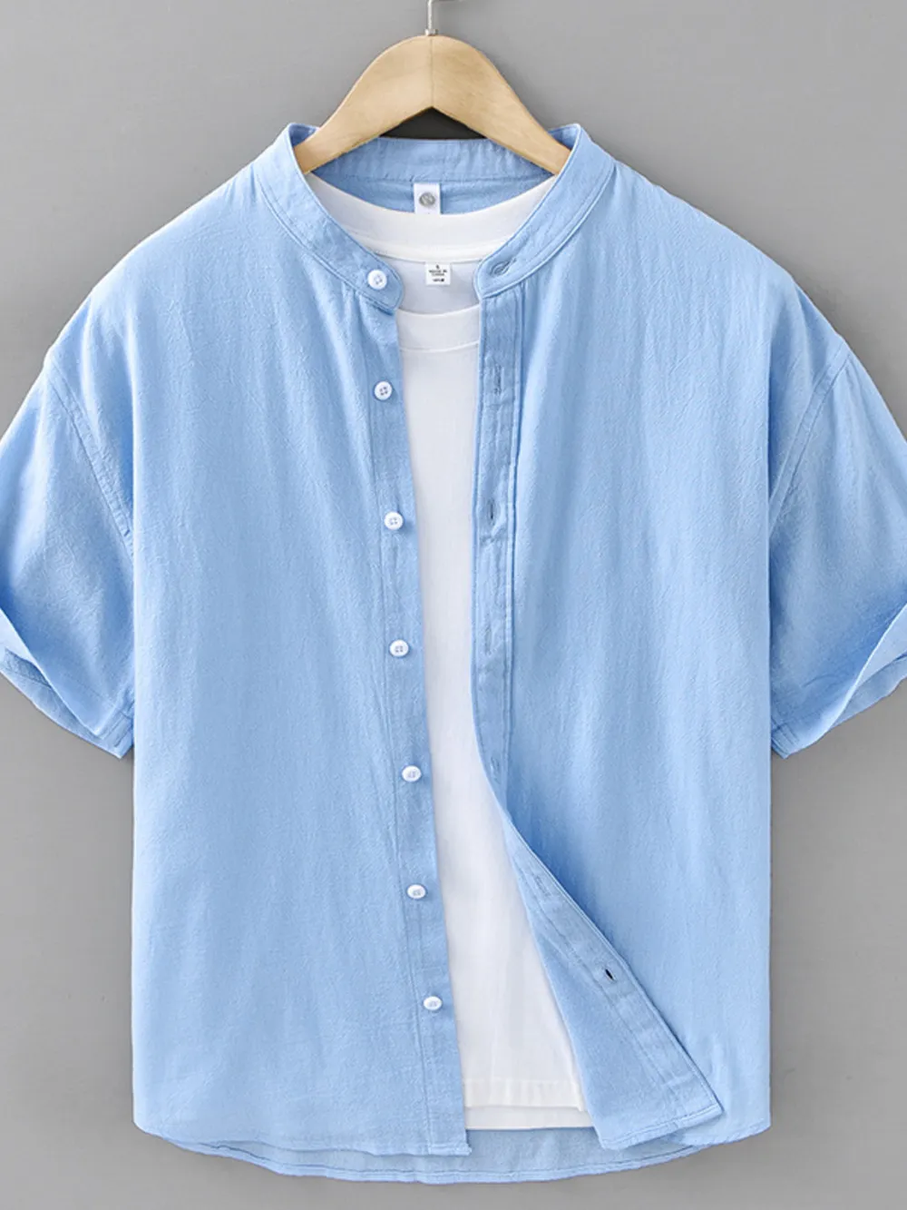 Men's Plus Size Button Up Short Sleeve Shirt, image 4