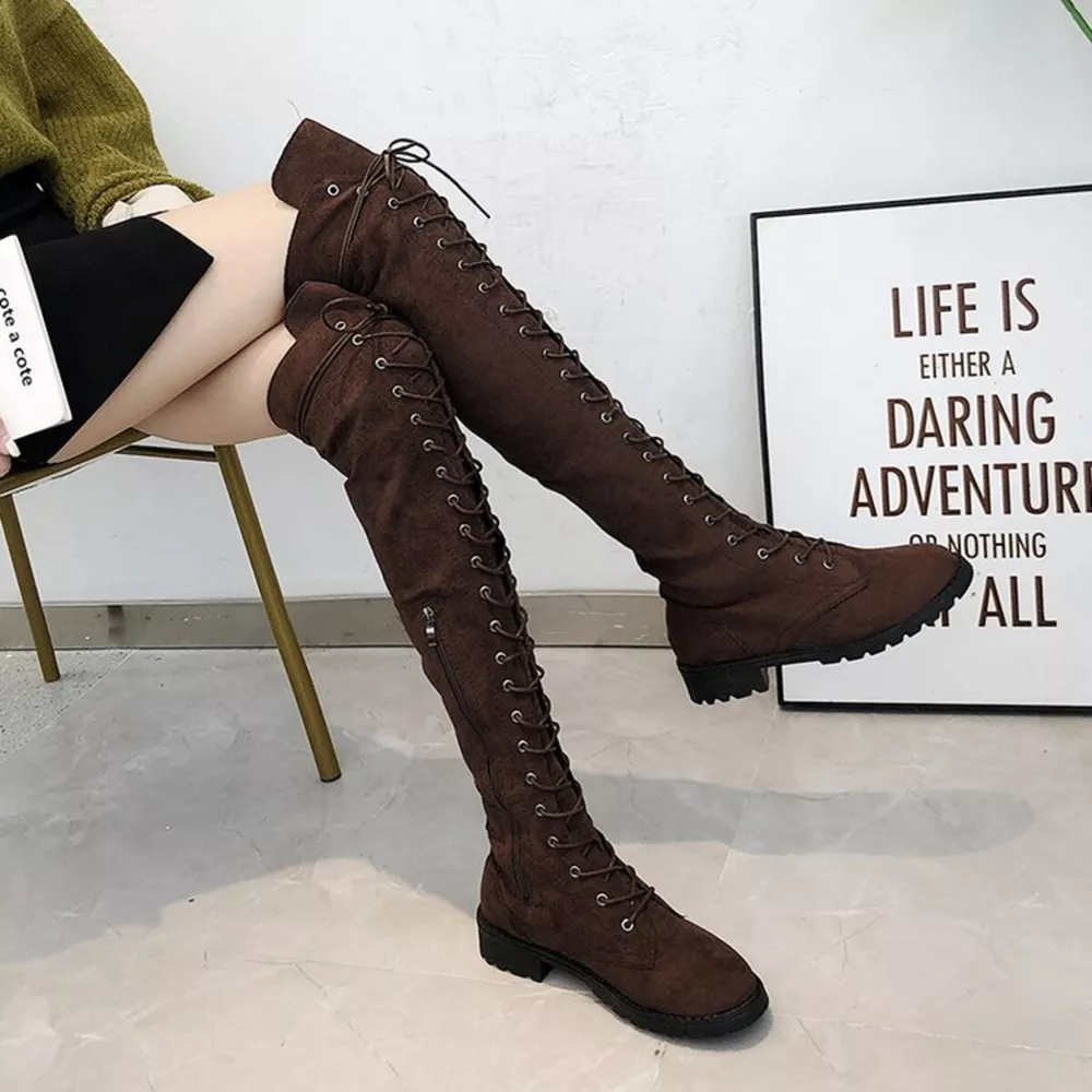 Lace-Up Over-the-Knee Boots, image 11