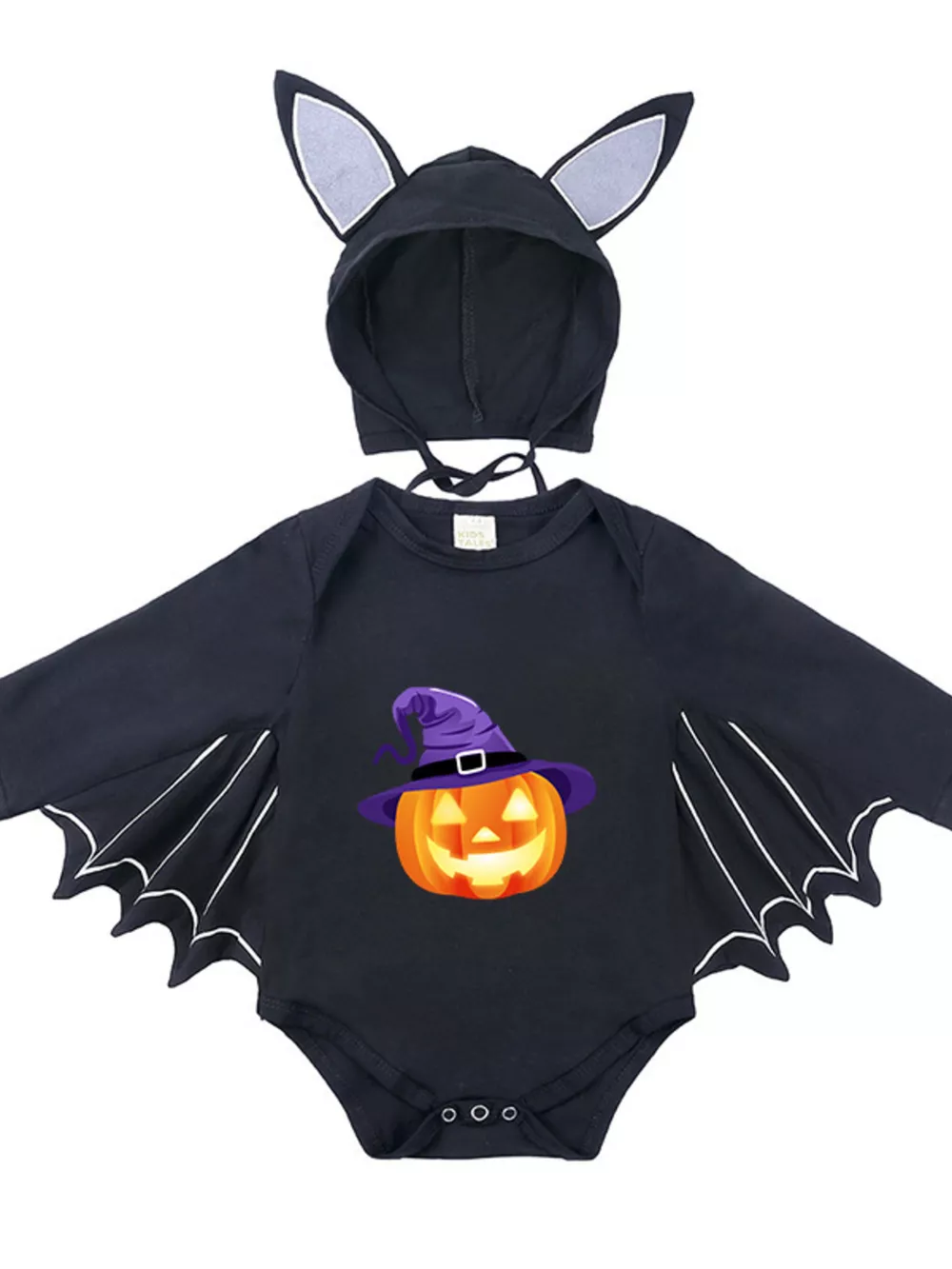 Children's Halloween Bat Bodysuit & Hat Costume Set, image 25
