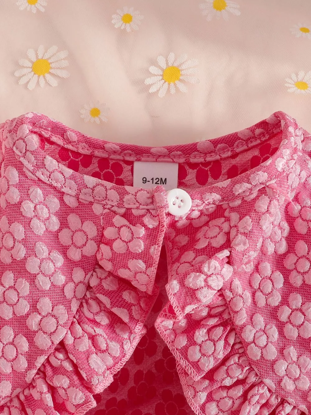 Children's Floral and Butterfly Dress and Cardigan Set with Headband, image 2