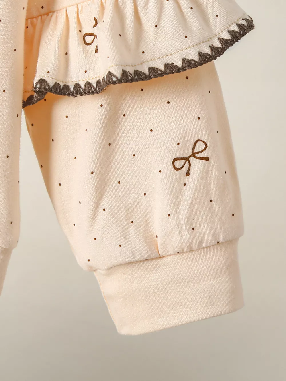Children's Bowknot Ruffle Sleeve Top and Pants Set, image 4