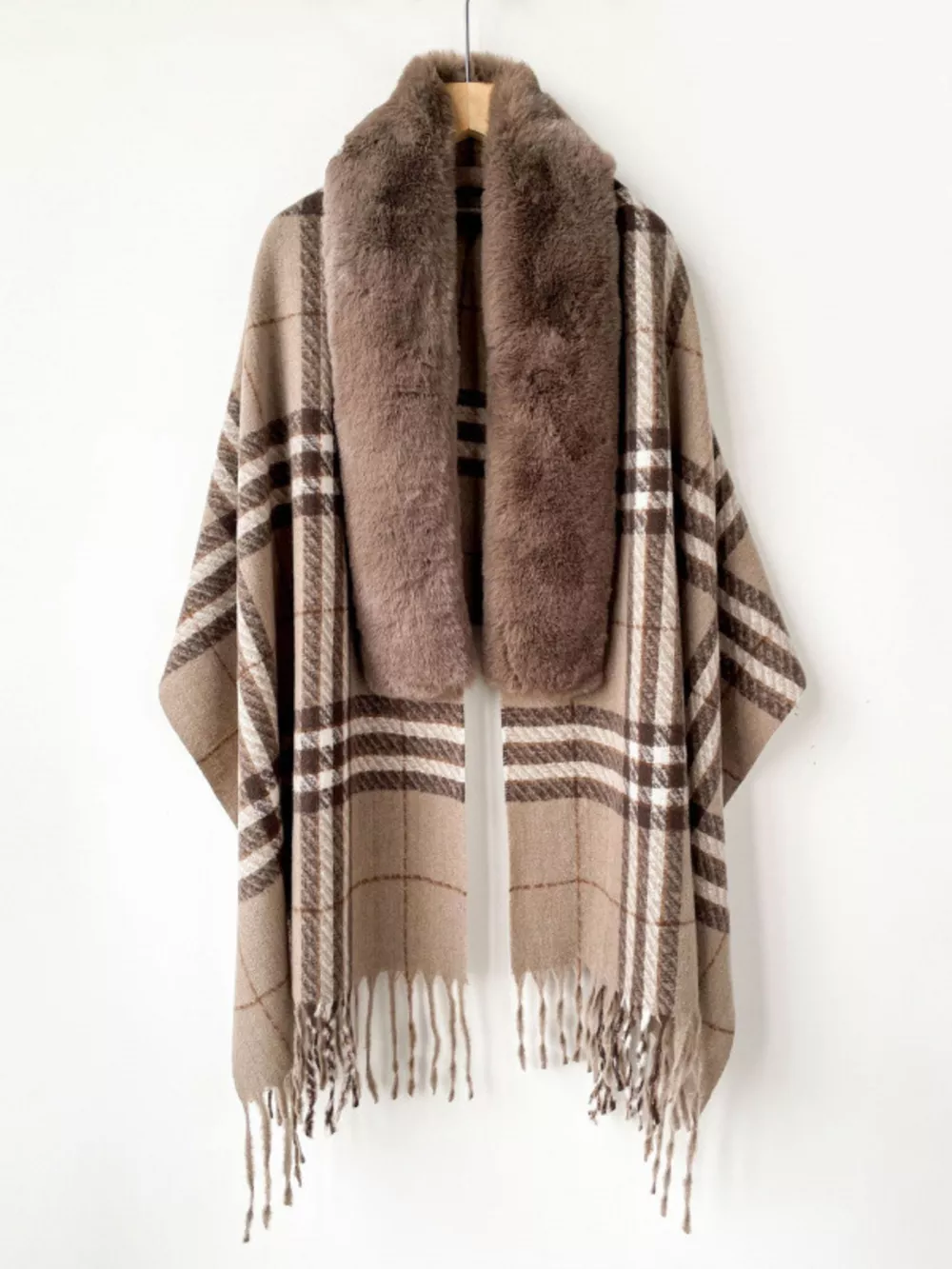Faux Fur Fringe Scarf Wrap, image 5